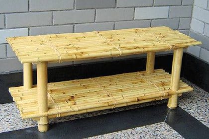 Bamboo table.